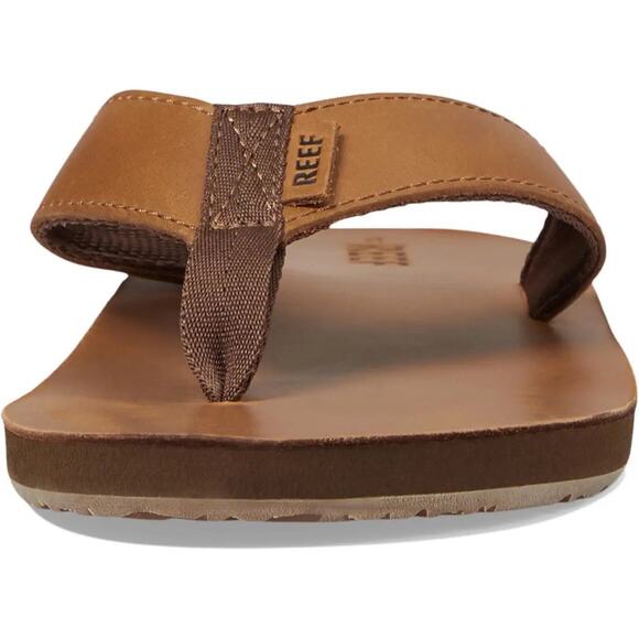 Reef Leather Smoothy Mens Flip Flop Size 15 BRONZE BROWN Sandal NEW NWT main image 6